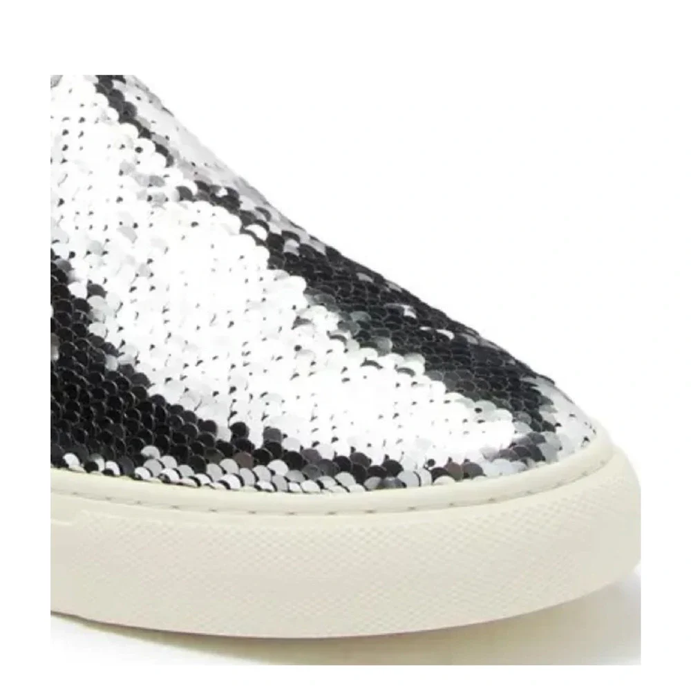 Tory Burch Carter Slip-On Shoes Womens 6.5 Sequin Leather‎ Casual Sneakers NIB